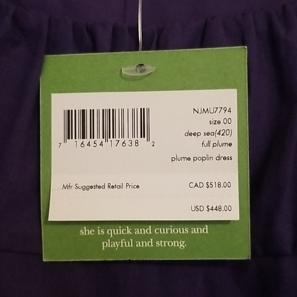 Kate Spade Poplin Peacock dress - Picture 3 of 6